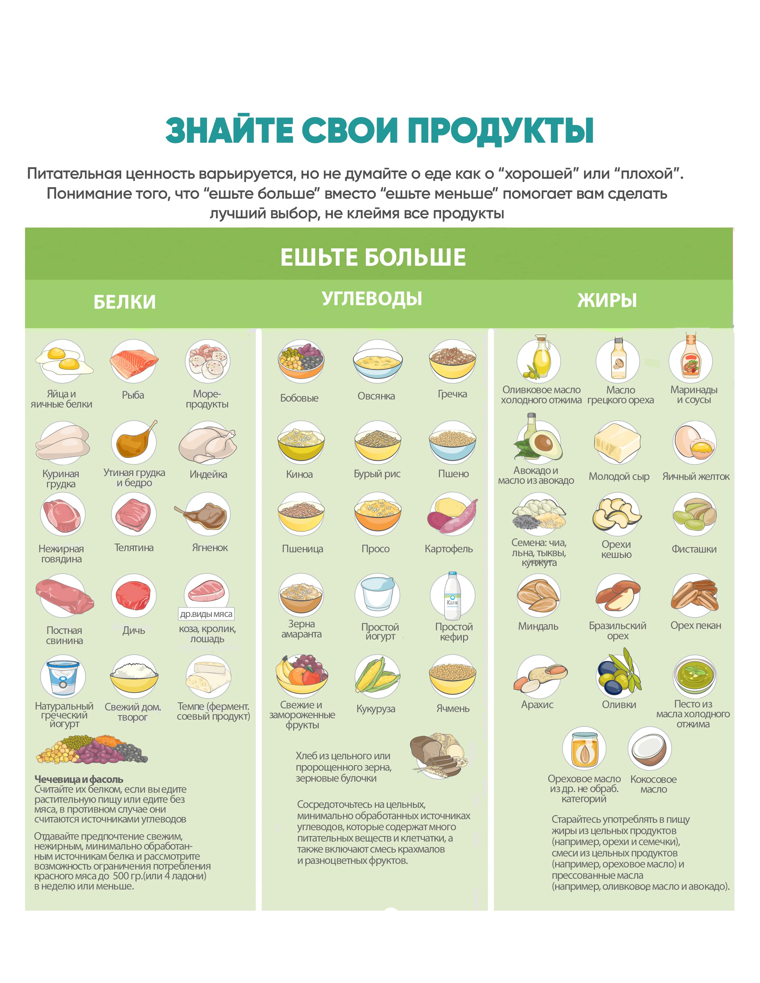 Что такое правильное питание, инфографика 1